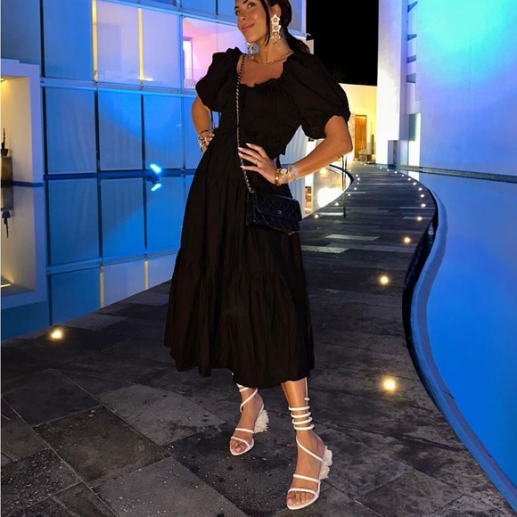 Cult Gaia wrap around heels with floral heel detail - Picture 6 of 6